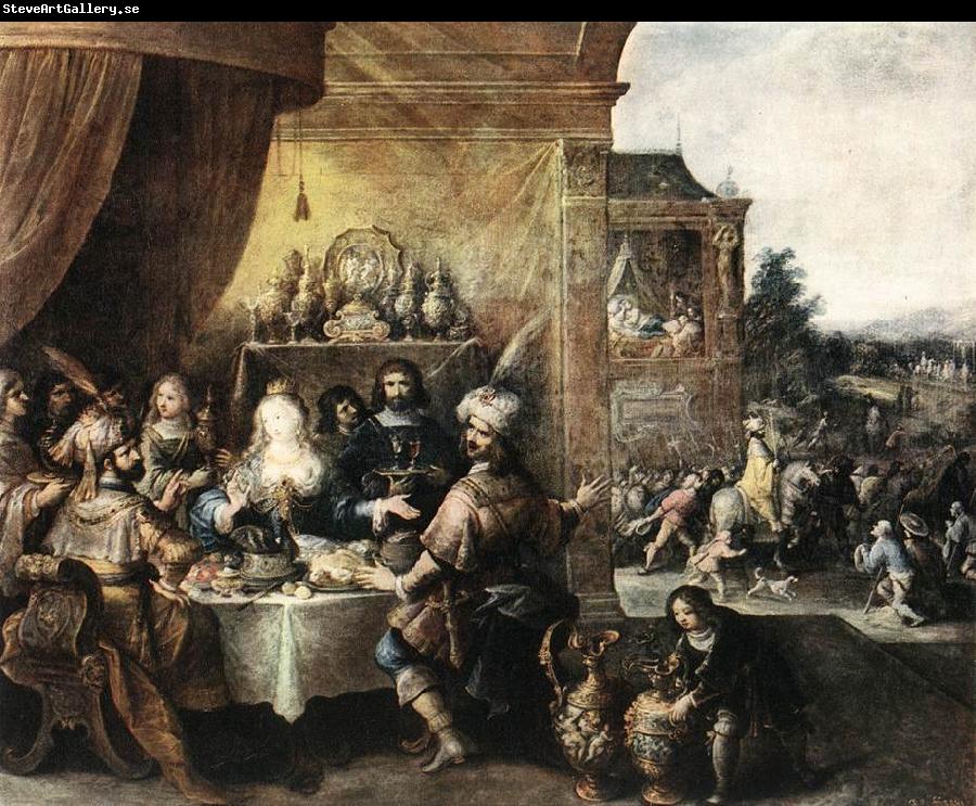 FRANCKEN, Ambrosius Feast of Esther dfh